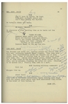 Moe Howard's 25pp. Script for the Stooges 1952 Film ''Three Dark Horses'' -- Signed by Moe on Cover & With His Edits, Some Signed -- Plus 12pp. of Script Changes, Call Sheets, Shot Lists -- Very Good
